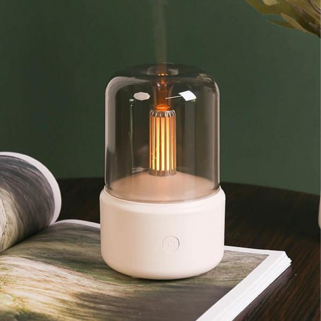 Retro Aroma Diffuser med Nattljus - USB Doftolja Luftfuktare för Hemmet och Kontoret