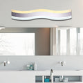 Vågformad LED Badrumsbelysning Akryl Enkel Lampa Minimalism Anti-Dim Makeup Spegel Ljus i Varm/Vit, 16"/19.5" Bred