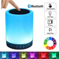 färgglad LED Nattlampa Bluetooth Touchpad Trådlös Högtalare