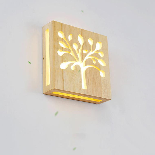 Vägglampa - WoodGlow - Elegant LED - Livets essens inomhus och utomhus