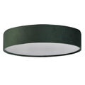 Grön Sammet & Opal Diffuser Vintage Rund Flush Trumlampa 38 cm