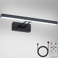 Howmzon Bildbelysning, 13.5" Konstbelysning, Svart Bildlampa Batteridriven, 3Cct, Trådlösa Bildlampor med Fjärrkontroll, Ljus över Ram för Väggmålning (Svart)
