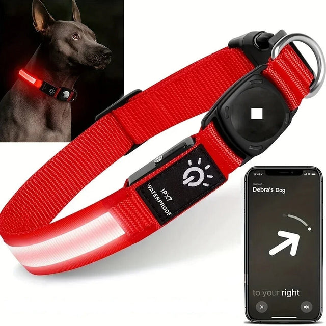 Blinkande Hundhalsband – Vattentätt LED Ljusande Hundhalsband med USB Uppladdningsbart Glöd, Hundhalsband Belysta för Natt Säkerhet, Alla Storlekar