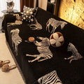 Svart Stride Zebra Sofföverdrag