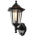 Svart Utomhus Vintage Hängande Lampa med PIR