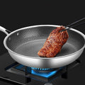 Premium rostfri stekpanna med non-stick pixelteknologi – Perfekt för hälsosam stekning