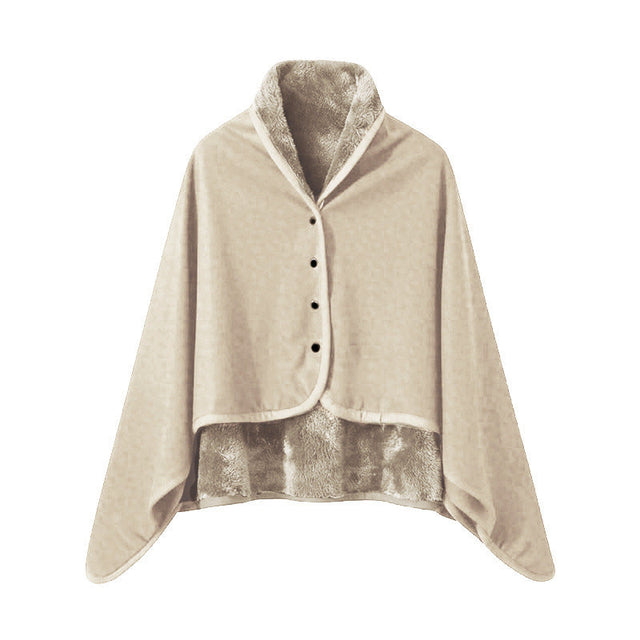 Kvinnors Eleganta Snuggle Blanket med Krage