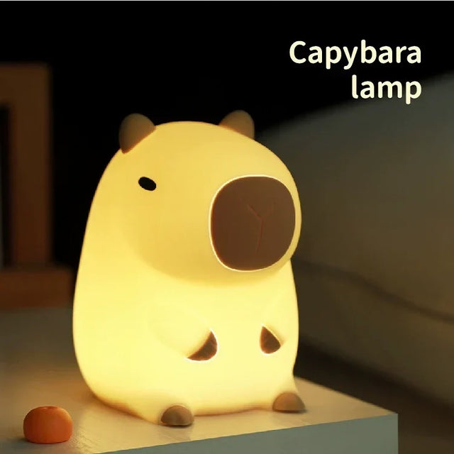 Capybara Silikon Nattlampa