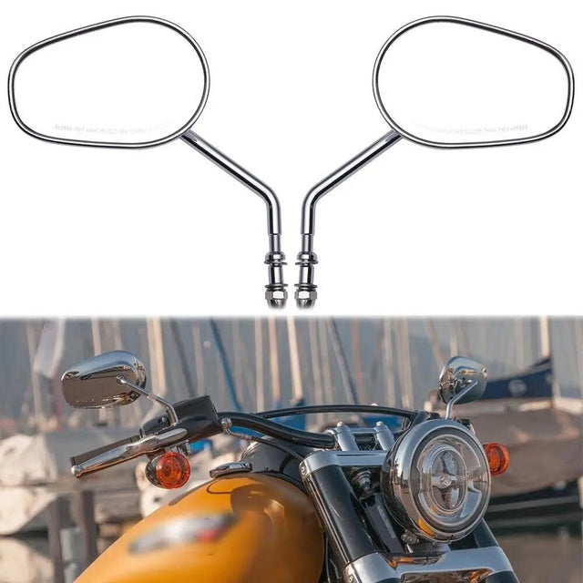 Justerbar Motorcykelbackspegel med Högkvalitativ Kromfinish
