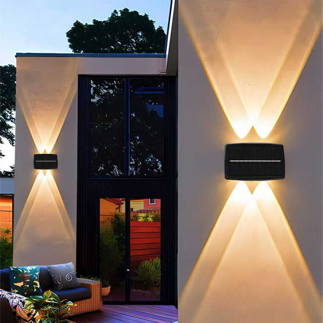 Solarlampa LED Upp/Ned Utomhus Vägglampa Vattentät