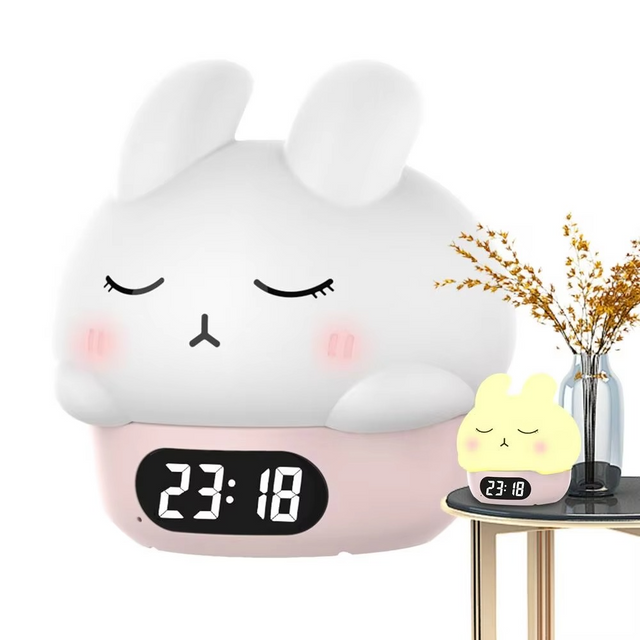 Bunny Digital Alarmklocka med Sömntränare och Nattlampa