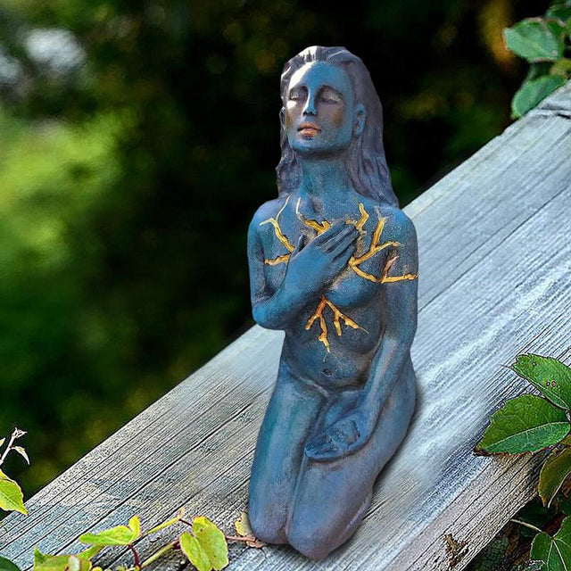 Helande Gudinna Skulptur: Resin abstrakt