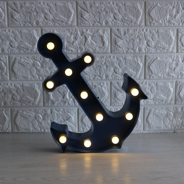 Skandinavisk modern Båtankare ABS Batteri LED Vägglampa