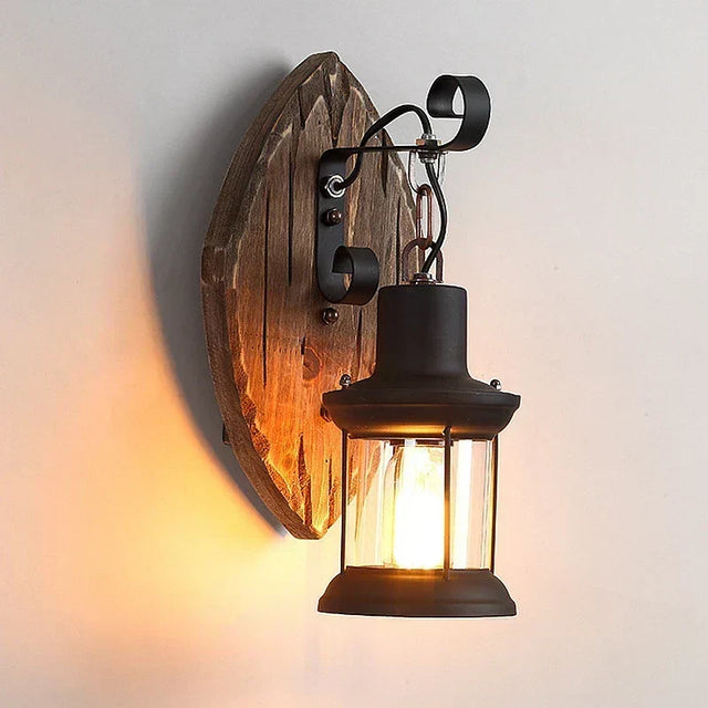 Retro Lantern Lampa Industriell Lantern Vägglampa