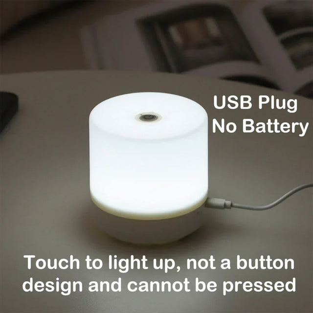 Kreativ USB Nattdukslampan - Touch-Dimmbar LED Nattljus för Sovrum & Studentbostad