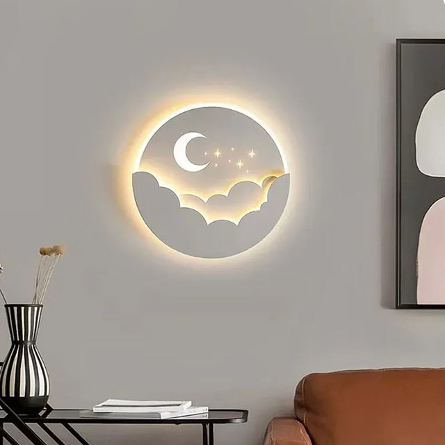 Magisk LED Vägglampa – Måne & Stjärnor Nattlampa
