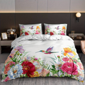 Färgglada Blommor Aura Duvet med Örngott