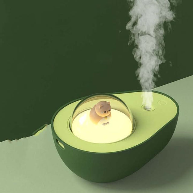 Avokado Nattlampa Luftfuktare med USB & LED