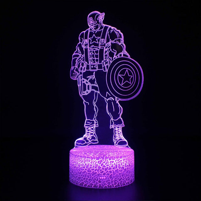 3D Lampa Marvel Captain America