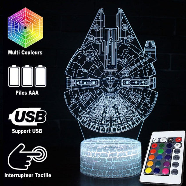 3D Lampa Star Wars Millennium Falcon