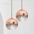 Glas Taklampa i Kopparfinish