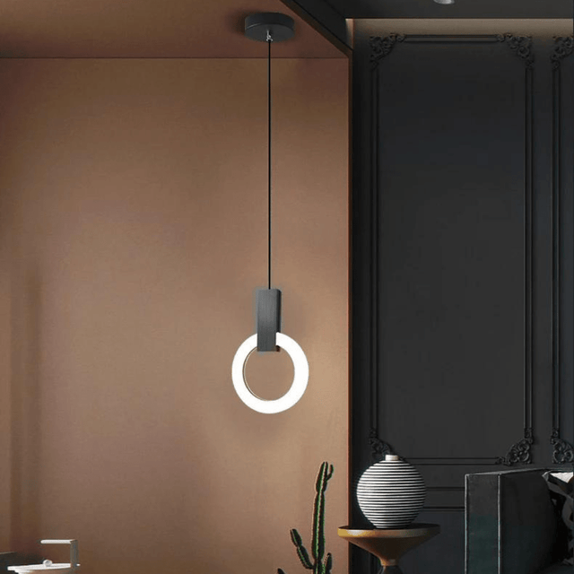 Nordisk LED Hänglampa i Trä, Rund