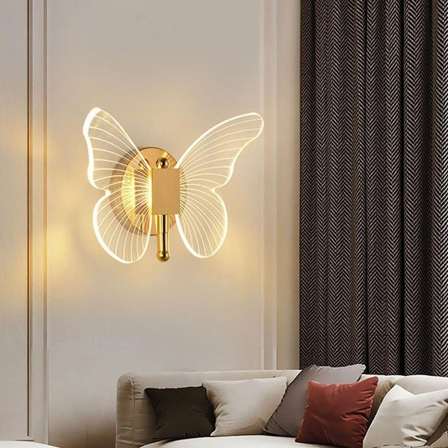 FloraVyne LED Vägglampa – Fjärilsformad designlampa med 3 ljuslägen, energibesparande och elegant