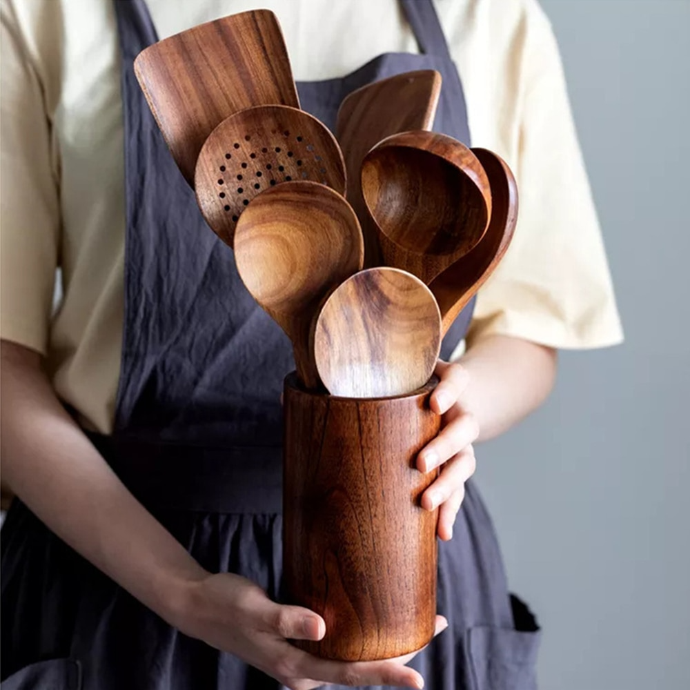Ecochef – Set med Kökstillbehör i Teak
