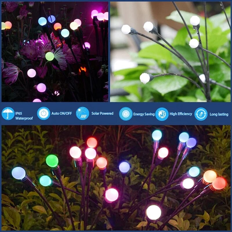 Solenergidriven Eldfluga Trädgårdslampa