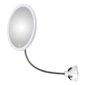 Makeup-spegel med LED &amp; förstoring - med sugkopp och flexibel arm |