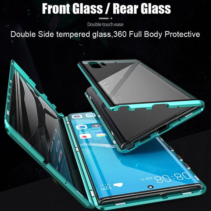 Magnetiskt härdat glas dubbelsidigt mobilskal för Samsung