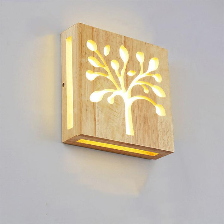 Vägglampa - WoodGlow - Elegant LED - Livets essens inomhus och utomhus