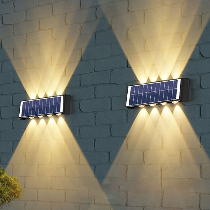 Modern Enkelhet Solskyddad Rektangulär ABS PMMA LED Vägglampa För Utomhuspatio