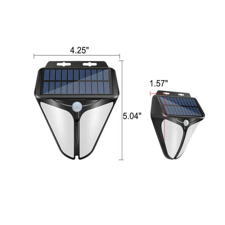 Solenergi Intelligent Triangel Utomhus Vattentät Rörelsesensor Patio LED Vägglampa