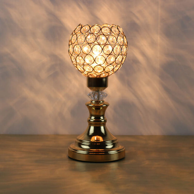 Europeisk lyxig kristallboll 1-lampa konst bordslampa