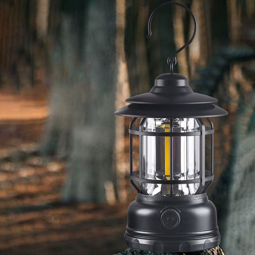 Nutida industriell bärbar USB-uppladdningsbar campinglampa hästlampa för utomhusbruk