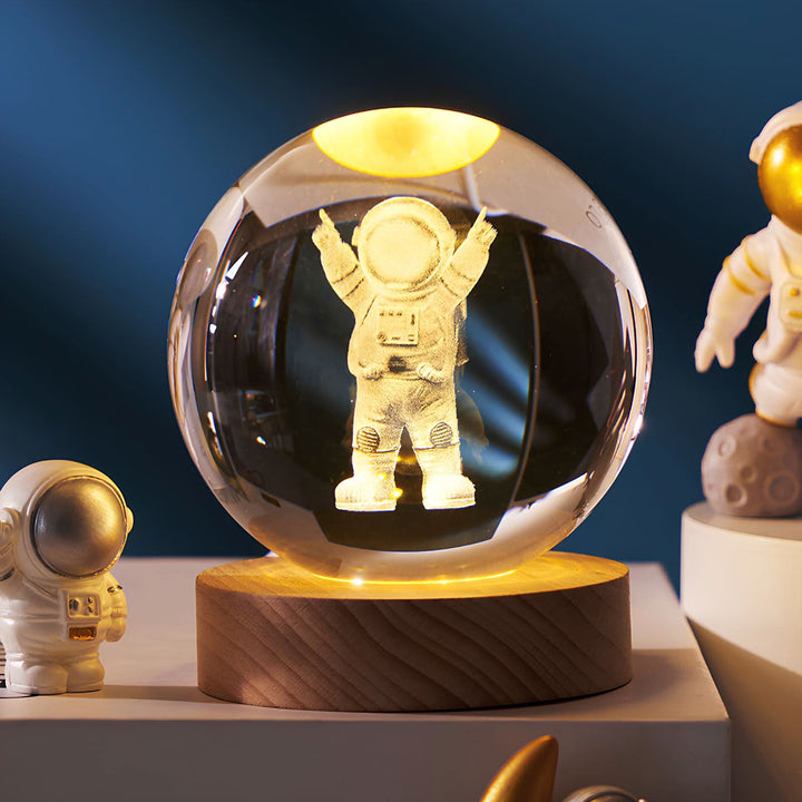 Luminös Kristallkula LED Nattlampa Dekor