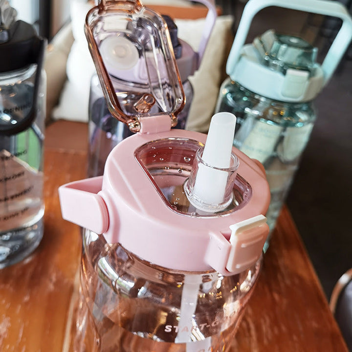 Stor Plastmugg Bärbar Vattenflaska