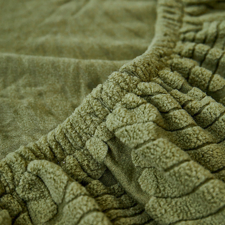Modern Leaf Jacquard Vattentät Anti-Scratch Stretch Full Cover Sofföverdrag