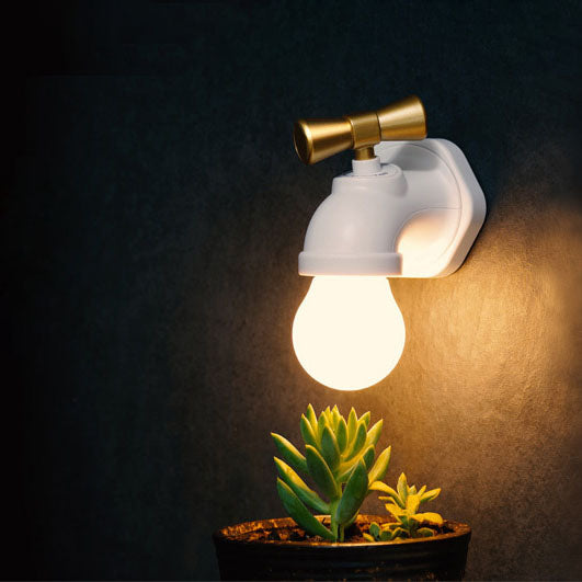 Modern kreativ kran ABS PC USB LED nattlampa vägglampa