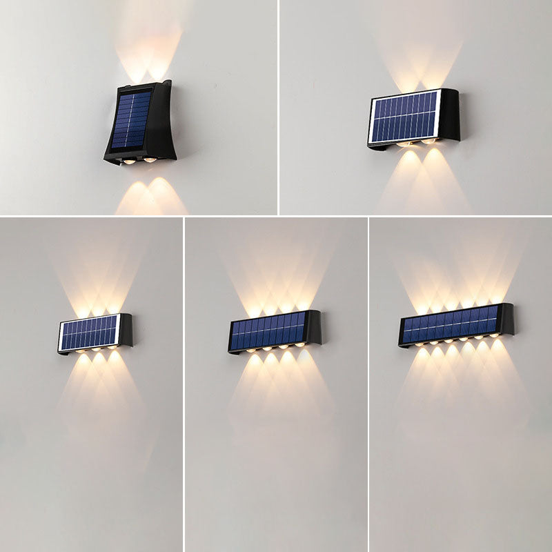 Modern Enkelhet Solskyddad Rektangulär ABS PMMA LED Vägglampa För Utomhuspatio