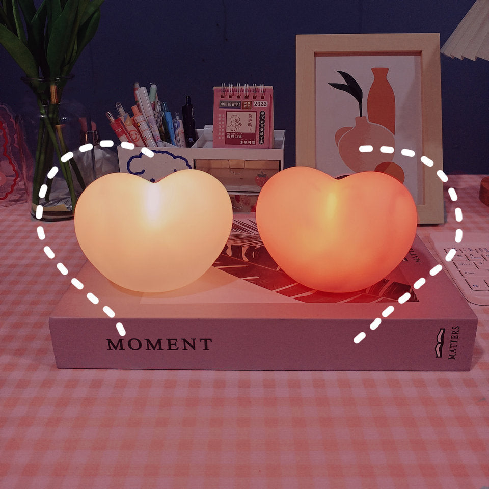 LuvSphere Silikon LED Nattlampa | Hjärtdesign | Bordslampa | Varm Stämningsbelysning | Dekorativ