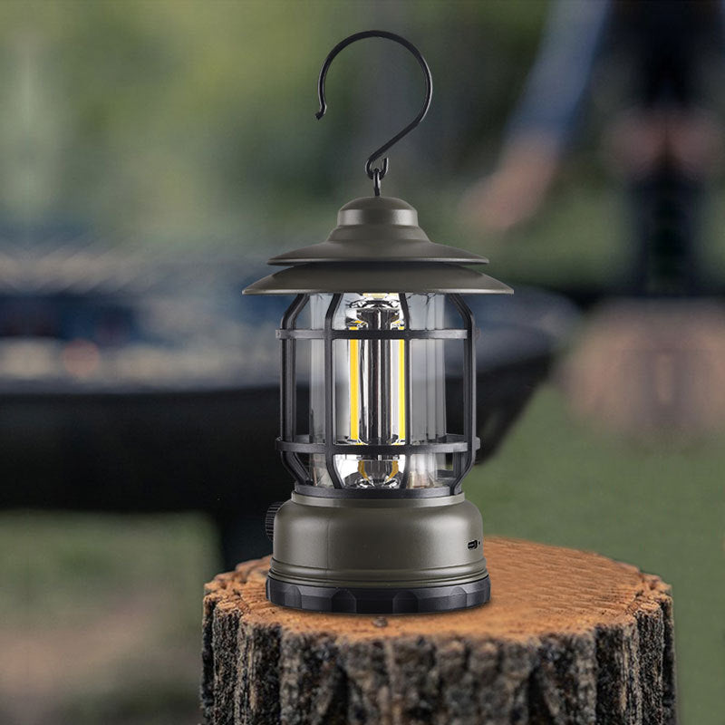 Nutida industriell bärbar USB-uppladdningsbar campinglampa hästlampa för utomhusbruk