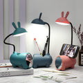 Tecknad Kreativ Kanin LED Touch USB Pennhållare Skrivbordslampa