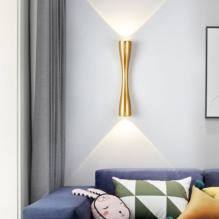 Modern Enkel Lång Horn 2-Ljus LED Inomhus- och Utomhusvägglampa