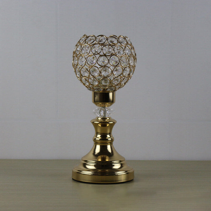 Europeisk lyxig kristallboll 1-lampa konst bordslampa