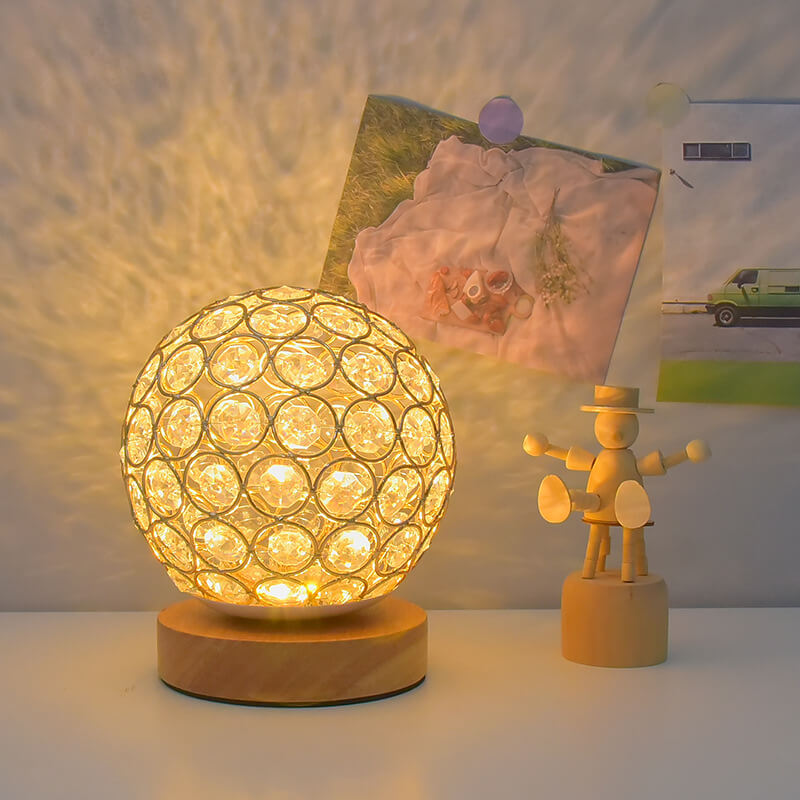 Modern Minimalistisk Rund USB Uppladdningsbar LED Nattlampa Bordslampa