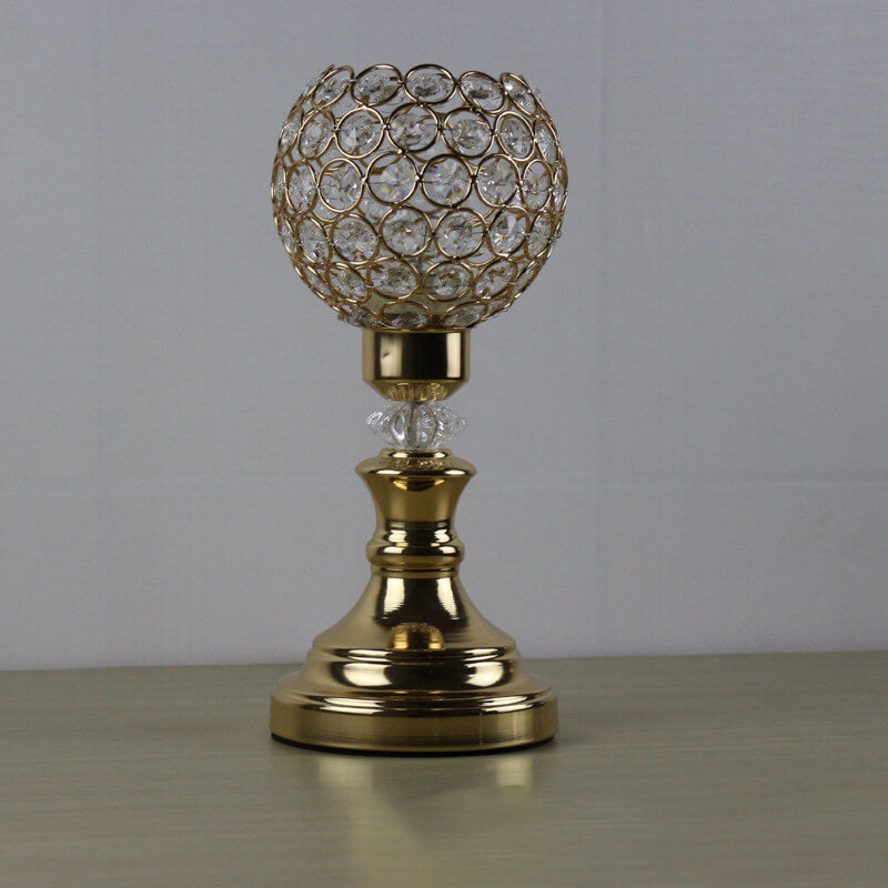 Europeisk lyxig kristallboll 1-lampa konst bordslampa