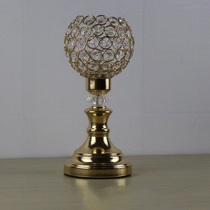 Europeisk lyxig kristallboll 1-lampa konst bordslampa