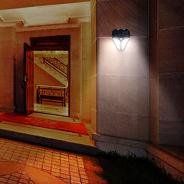 Solenergi Intelligent Triangel Utomhus Vattentät Rörelsesensor Patio LED Vägglampa
